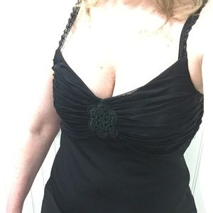 BLACK evening wedding cocktail party dinner DRESS